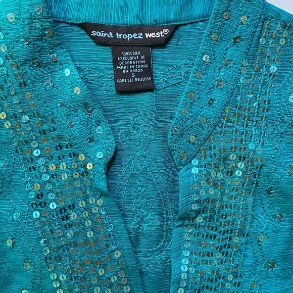 Vintage Silk & Sequin Tunic - Picture 1 of 5